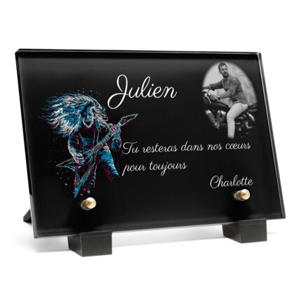 Plaque funéraire rock-and-roll 21 Plaquedeces.fr
