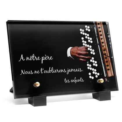 Plaque funéraire accordeon 12 Plaquedeces.fr
