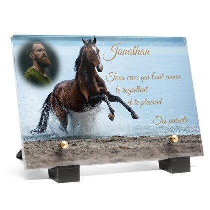 Plaque funéraire cheval-au-bord-de-lac 10 Plaquedeces.fr
