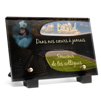 Plaque funéraire stade-de-football 24 Plaquedeces.fr
