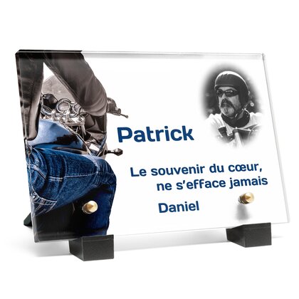 Plaque funéraire motard 1 Plaquedeces.fr

