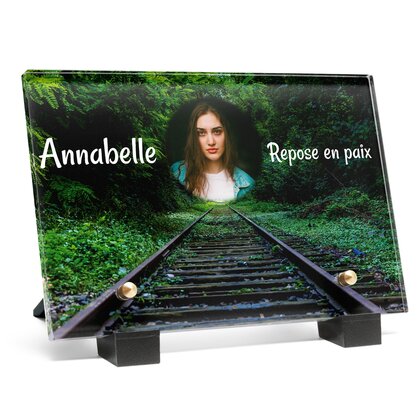 Plaque funéraire rail-de-trains 25 Plaquedeces.fr
