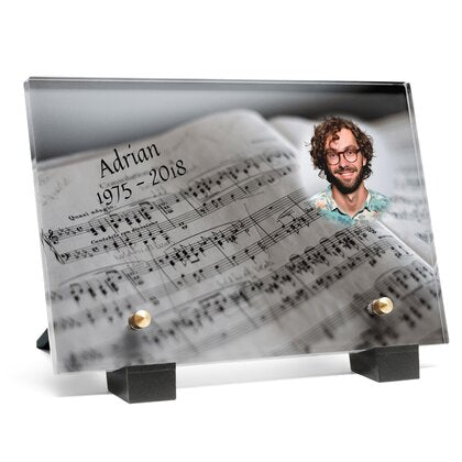 Plaque funéraire partition-de-musique 27 Plaquedeces.fr
