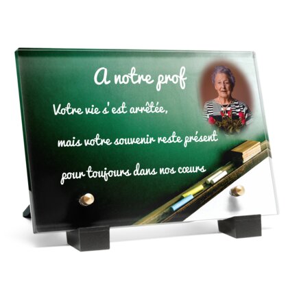 Plaque funéraire tableau-scolaire-vert 16 Plaquedeces.fr
