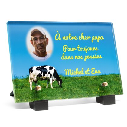 Plaque funéraire plaque-funeraire-vache 18 Plaquedeces.fr
