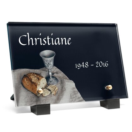 Plaque funéraire pain-et-coupe 22 Plaquedeces.fr
