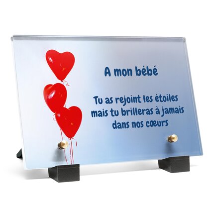 Plaque funéraire coeur-au-ciel 20 Plaquedeces.fr
