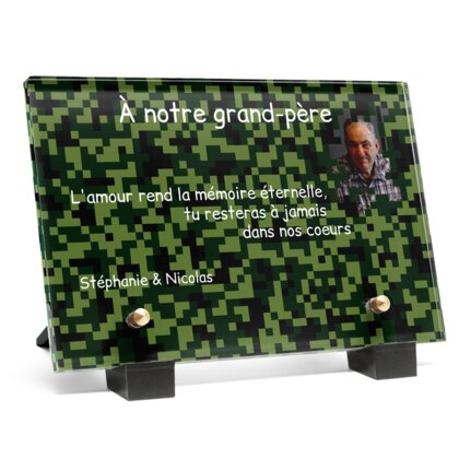 Plaque funéraire nano-camouflage 7 Plaquedeces.fr
