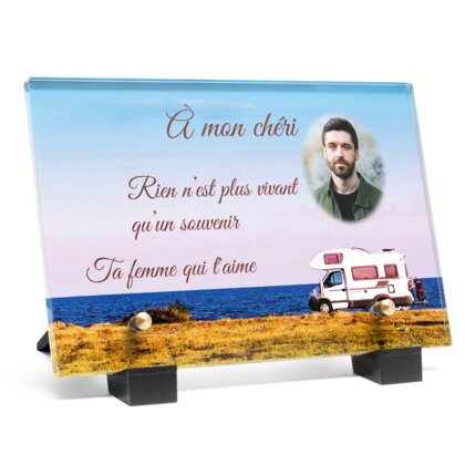 Plaque funéraire camping-car 4 Plaquedeces.fr
