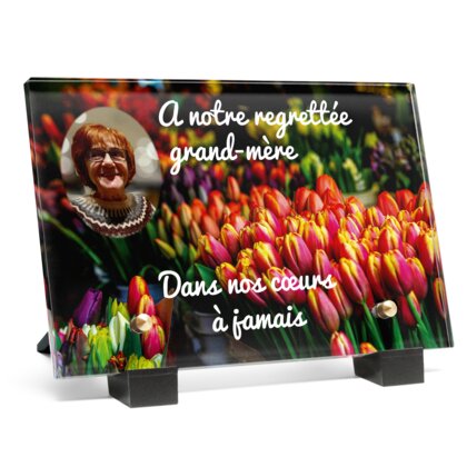Plaque funéraire fleuriste 28 Plaquedeces.fr
