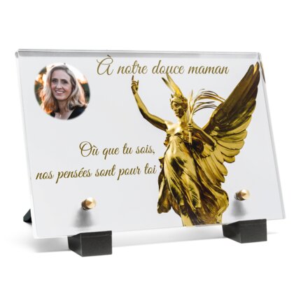 Plaque funéraire ange-dore 18 Plaquedeces.fr
