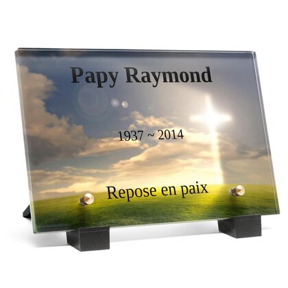 Plaque funéraire croix-de-lumiere 20 Plaquedeces.fr
