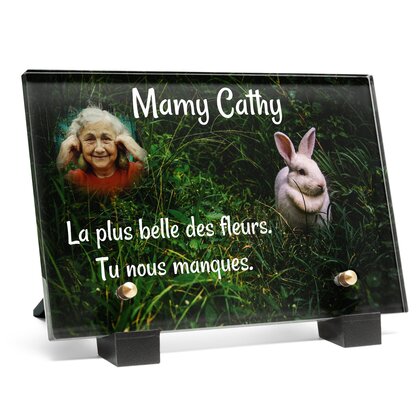 Plaque funéraire plaque-funeraire-lapin 24 Plaquedeces.fr
