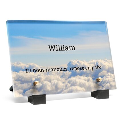 Plaque funéraire au-dessus-des-nuages 22 Plaquedeces.fr
