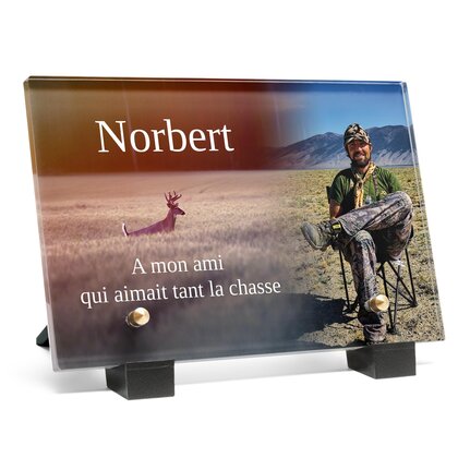 Plaque funéraire chasseur-gibier 3 Plaquedeces.fr
