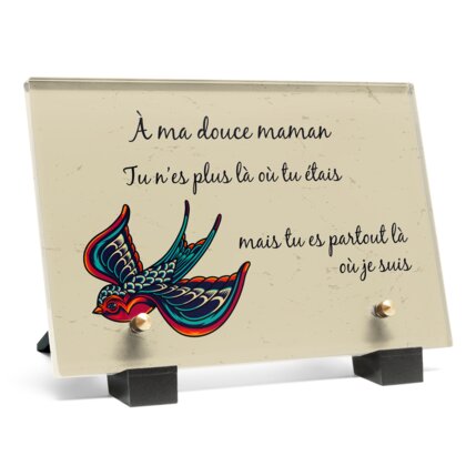 Plaque funéraire plaque-funeraire-hirondelle 30 Plaquedeces.fr
