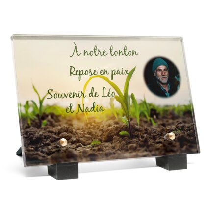 Plaque funéraire plante-qui-pousse 13 Plaquedeces.fr
