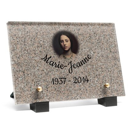 Plaque funéraire granit-rose-pastel 23 Plaquedeces.fr
