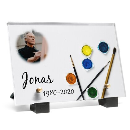 Plaque funéraire peintre 21 Plaquedeces.fr
