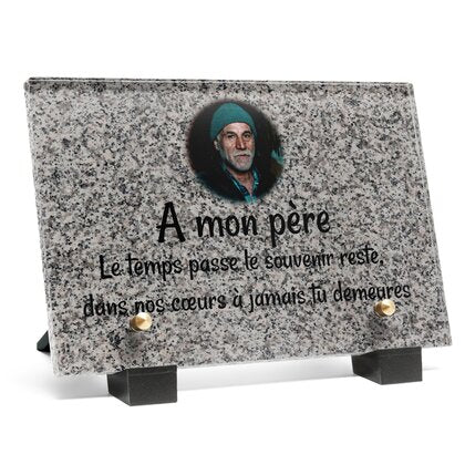 Plaque funéraire granit-gris-simple 8 Plaquedeces.fr
