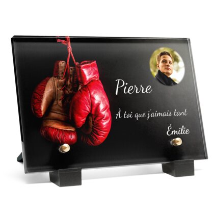 Plaque funéraire gants-de-boxe 10 Plaquedeces.fr

