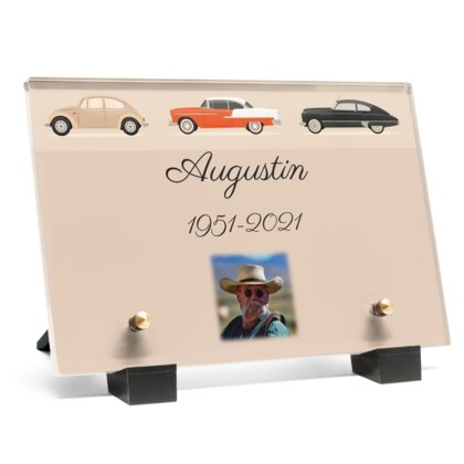 Plaque funéraire vintage-cars 14 Plaquedeces.fr
