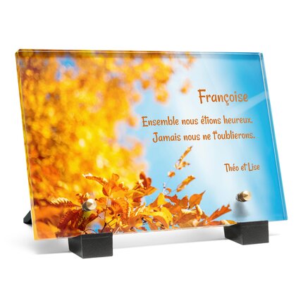 Plaque funéraire automne 2 Plaquedeces.fr
