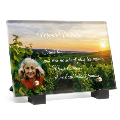 Plaque funéraire plaque-funeraire-vignes 26 Plaquedeces.fr

