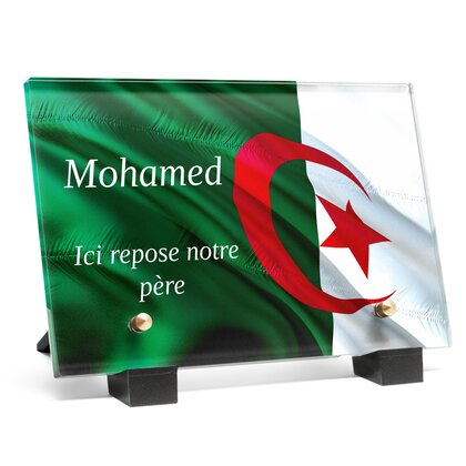 Plaque funéraire drapeau-algerien 10 Plaquedeces.fr
