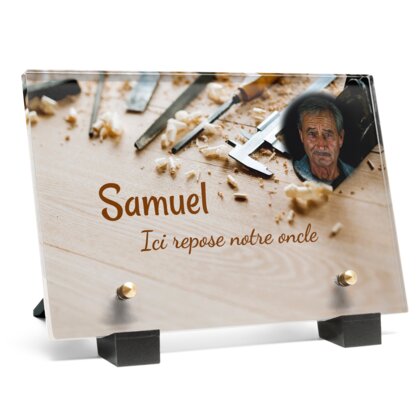 Plaque funéraire outils-de-menuisier 19 Plaquedeces.fr
