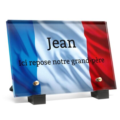 Plaque funéraire drapeau-francais 8 Plaquedeces.fr
