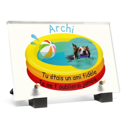 Plaque funéraire piscine-gonflable-pour-chiens 9 Plaquedeces.fr

