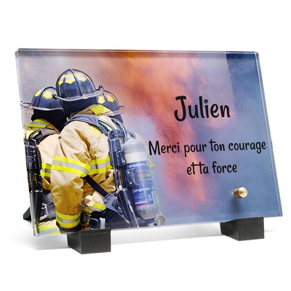 Plaque funéraire pompiers-flammes 11 Plaquedeces.fr
