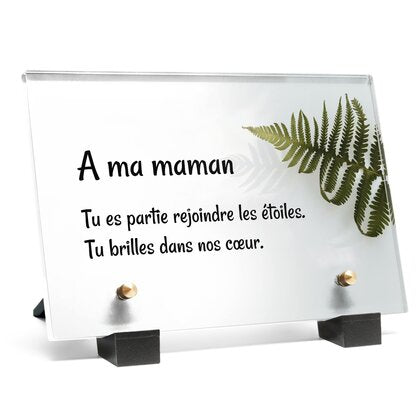 Plaque funéraire feuille-de-fougere 3 Plaquedeces.fr
