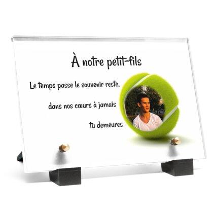 Plaque funéraire balle-de-tennis 27 Plaquedeces.fr
