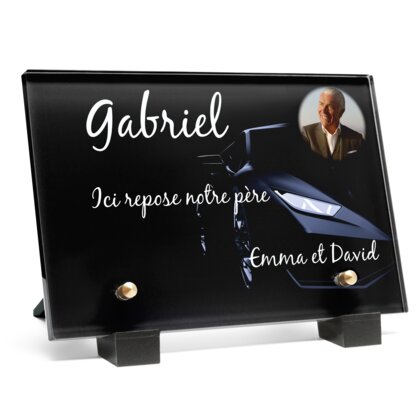 Plaque funéraire voiture-de-sport 10 Plaquedeces.fr
