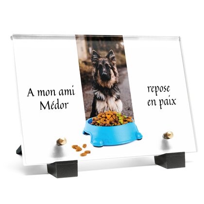Plaque funéraire croquette 12 Plaquedeces.fr
