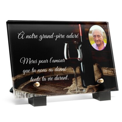 Plaque funéraire bouteille-de-vin 15 Plaquedeces.fr
