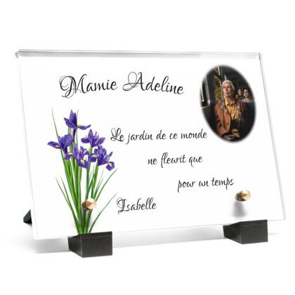 Plaque funéraire plaque-funeraire-iris 30 Plaquedeces.fr
