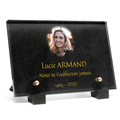 Plaque funéraire marbre-noir 27 Plaquedeces.fr
