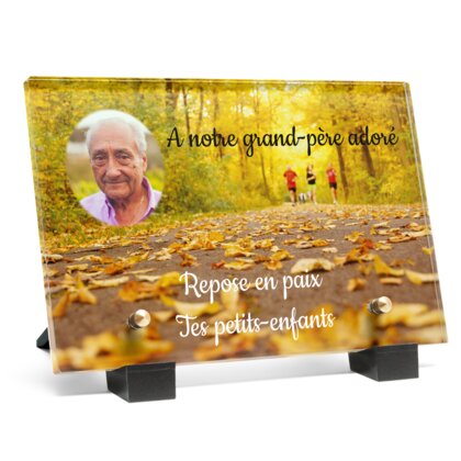 Plaque funéraire course-a-pied-en-automne 30 Plaquedeces.fr
