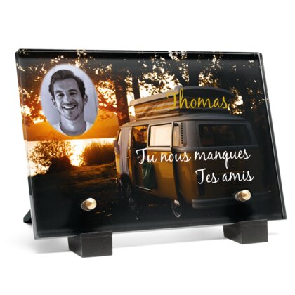 Plaque funéraire caravane 27 Plaquedeces.fr
