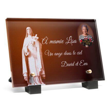 Plaque funéraire sainte-therese 28 Plaquedeces.fr
