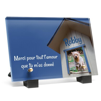 Plaque funéraire niche-de-chien 22 Plaquedeces.fr
