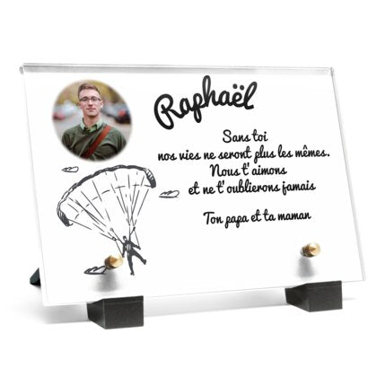 Plaque funéraire parachutiste 18 Plaquedeces.fr
