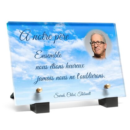 Plaque funéraire nuages 17 Plaquedeces.fr
