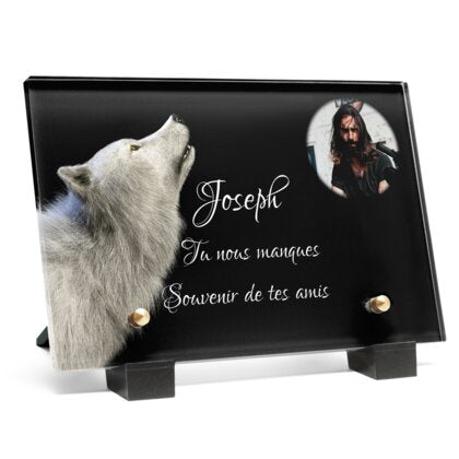 Plaque funéraire plaque-funeraire-loup 18 Plaquedeces.fr
