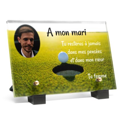 Plaque funéraire golf 14 Plaquedeces.fr
