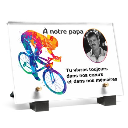 Plaque funéraire cycliste-colore 13 Plaquedeces.fr
