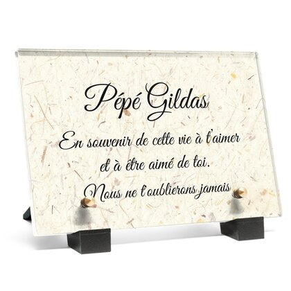Plaque funéraire papier-recycle 24 Plaquedeces.fr
